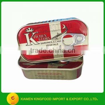 Manufacturer sardine in oil 125g club can