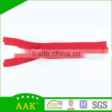 Color paints plastic zipper bags 3# delrin open end zips with thumb puller