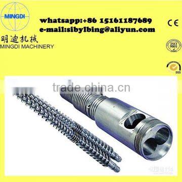 PE film pelleting plastic extruding single screw and barrel