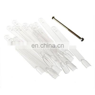 50 Transparent False Nail Art Supplies Tips Stick Display Practice Fan Board Sticker For Nail Art Kits