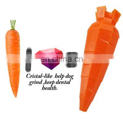 Product Rubber Squeaky for dog chew bounce toy for pet play treats and chew toy carrot shape toy