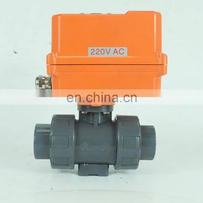 4 inch 12v plastic upvc motorized motor electric actuator union ball valve