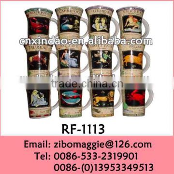 Trump Shape Professional Zibo Manufactured Wholesale Custom Printed Ceramic Coffee Cups for Tableware