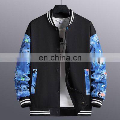 Wholesale Custom Baseball Uniform Men's Spring and Autumn New Loose Casual Jacket Couple Men's Plus Size Jacket
