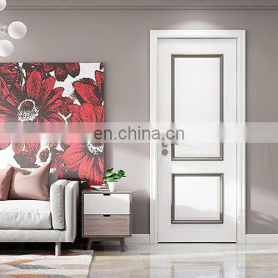 Aluminum white interior wood doors bedroom bathroom door designs solid wooden door price