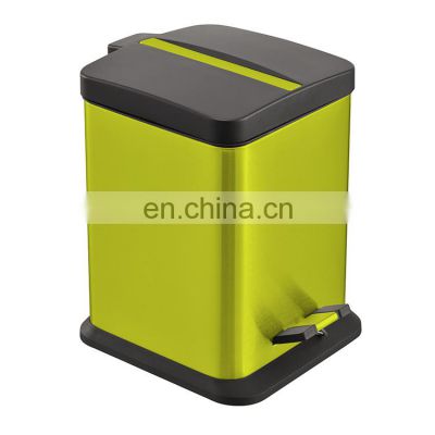 Unique PP cover 3L 6L luxury trash bin office home rubbish container waste can pedal bin