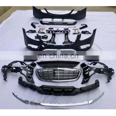 Appearance modification for Benz W222 S class 2014-2020 facelift S450 AMG model include front bumper and rear bumper