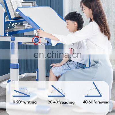 Height Adjustable Table and Chair Modern Writing Home Drawing Ergonomic Children Study Table Set With Storage Drawer photo-3