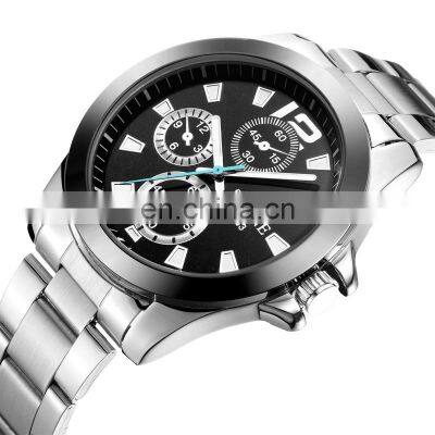 Skone 7063 Stainless Steel Lover Watches Fashion Casual Quartz Wristwatch Wholesale