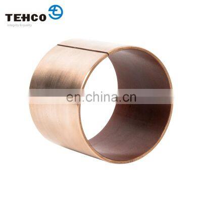 TEHCO Factory Supply Oilless Self-lubricating Sleeve Plugged Brass Bearing Carbon Bush