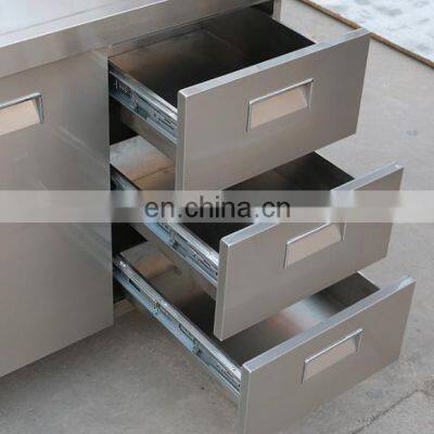 Factory Customize Hotel Commercial 304 Stainless Steel Kitchen Cabinet With Sink photo-4