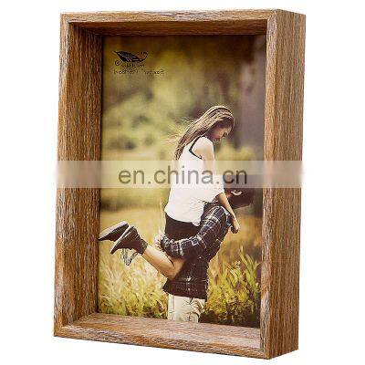 Classics Modern Wood Photo Frame Display Home Decoration Wall Decor Living Photo Baby Show Stereoscopic Pictures Frames