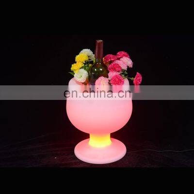 12L large rechargeable led ice bucket for champagne wine bottle Plastic Modern Home LED Glowing LED Ice Bucket