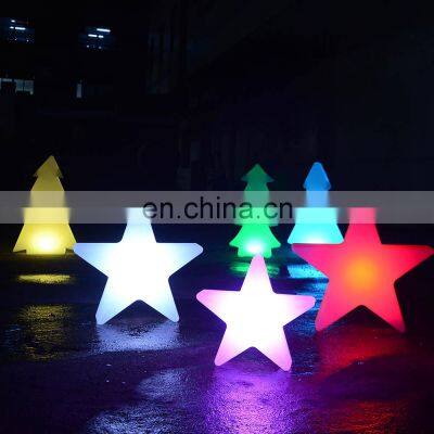 led light smell Christmas /Christmas decorations garden light tree star lamp waterproof color changing outdoor decorative lights