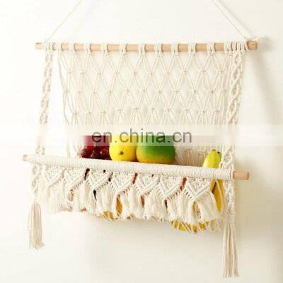 Macrame Floating Shelf, Boho Wall Hanging, Macrame Hanging Shelves for Wall