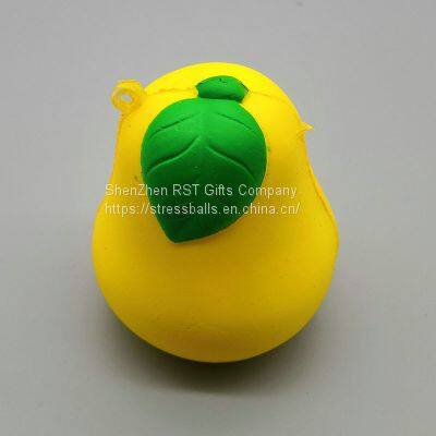 Pu Foam Pear Anti Stress Ball – Soft and Bouncy Ball for Stress Relief and Gifts