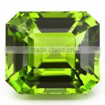 Peridot octagon cut