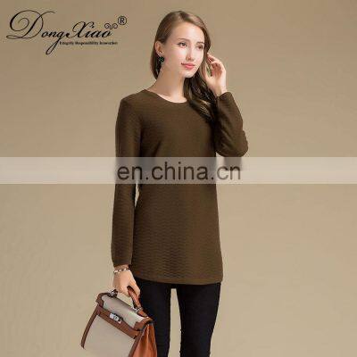Autumn Winter New Style 100% Cashmere Sweater Knitted Long Crew Neck Chinese Style Anti-Shrink Solid OEM Service Available photo-2
