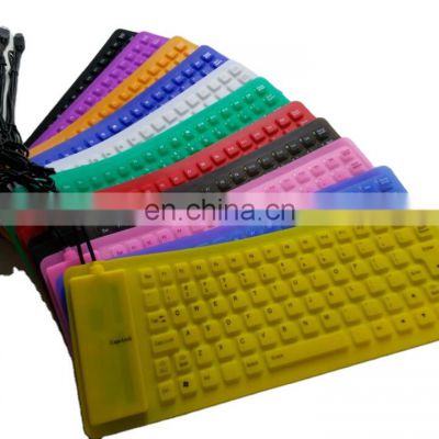 Spot soft silicone keyboard mute wired soft keyboard anti-splash keyboard