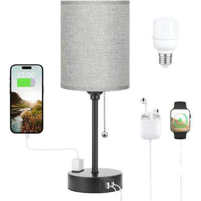 Nordic Style Bedroom Table Lamp Study Room Decoration USB Desk Lamp Led Bedside Table Lamp