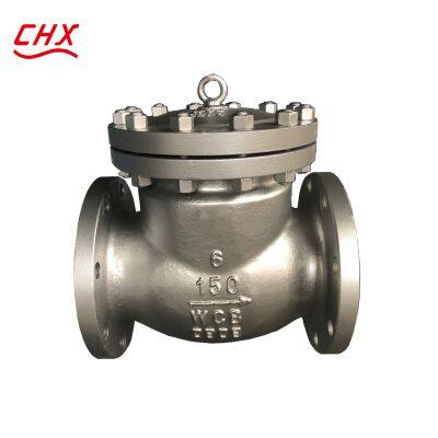 ANSI Class 300 Válvula de Retorno Giratória com Flange em Aço Inoxidável SS304 316 de 8 Polegadas Válvula de Retorno de Placa Dupla
