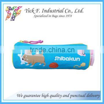 Twill Cotton with cartoon dog printing pencil case