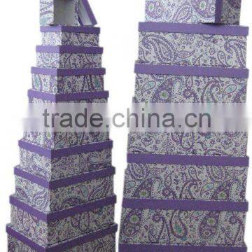 Purple rectangular gift storage box