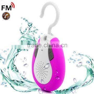 2015 Newly Hook Waterproof Speakers With FM Radio for Home Bathroom Sports