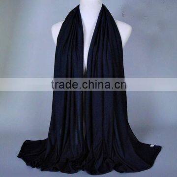 Wholesale Fashion Solid Color Plain Elastic Cotton Muslim Jersey Hijab photo-5