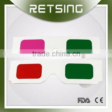 Popular paper green magenta anaglyph 3d glasses