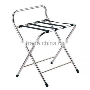 Foldable Stainless Steel Luggage Rack With Backrest photo-2
