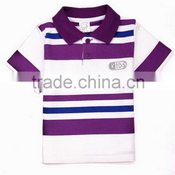 New arrival hot-sale boy kids striped t-shirt boy polo shirts children golf tees producer