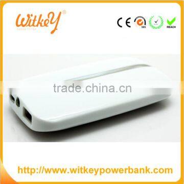 Fashion Business Style Dual USB Charger White Mouse Wireless Power Bank photo-5