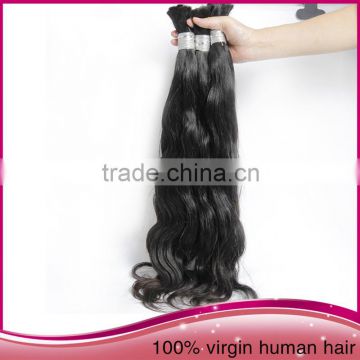 Alibaba Wholesale Brazilian Human Hair Bulk Unprocessed Natural Black Human Hair Bulk Extension