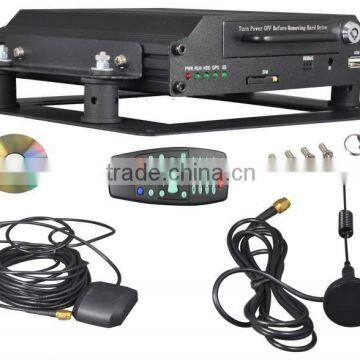 High Quality Mobile CCTV images 500GB HDD 4-channel audio/video record Mobile DVR with IR Remote Control