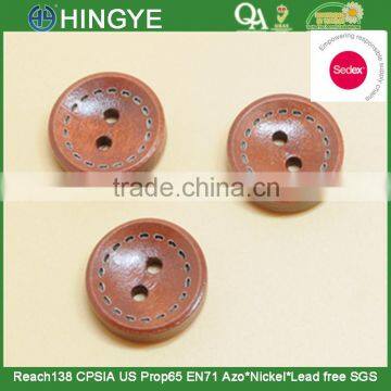 Sedex Audited Factory 2 Pillar 2 Holes Wooden Button