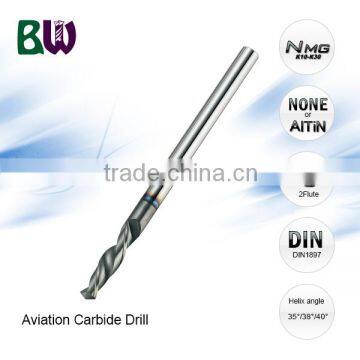 Aerospace Tungsten Carbide Drill Bits For CNC Milling Machine