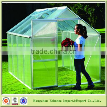 Aluminium and polycarbonate board Garden Greenhouse with 4 rooms Best sell size-GH2027