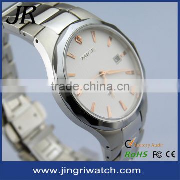 Japan quartz movt wholesale stainless steel back water resistant watch luxury man high quality