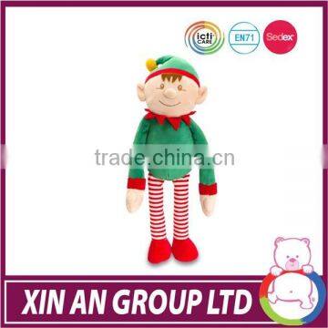 Custom high quality stuffed soft toy plush christmas elf