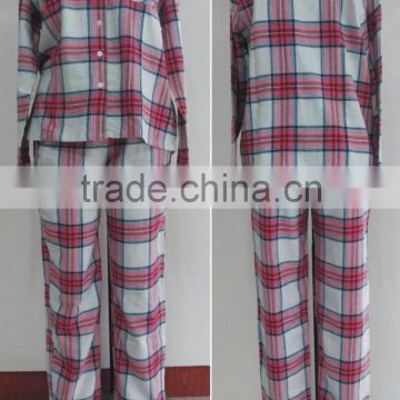 100%cotton comfortable women pajamas for shirt and trousers