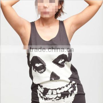 oem wholesale plain loose tank top printed