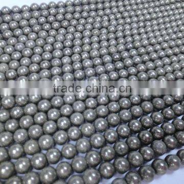 Wholesale Pyrite, 4-8mm Semi Precious Stone Beads, Pyrite Stone Loose Round Beads photo-3