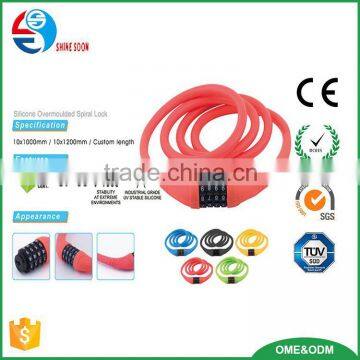 colorful Silicone Spiral bicycle Lock