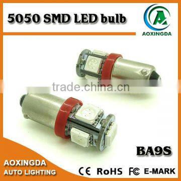 Red 5SMD 5050 Auto BA9S LED lamp for side marker light