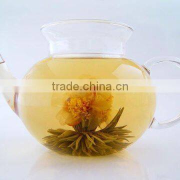 Peony floral blooming tea