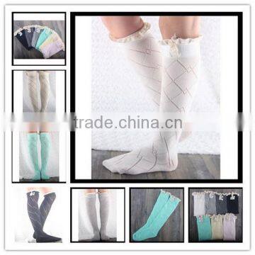 Spring Lace Boot Socks, Ivory, Lace Trim Ruffle Socks, Boot Socks, Fashion Accessories for Women