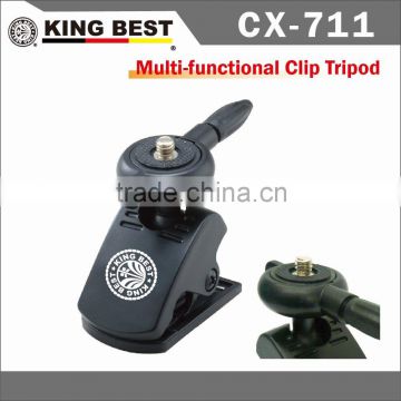 KINGBEST CX-711 TUniversal Ball Head / Clip Stand / 1/4 " inch Screw Standard Ball Head Camera Flash /Clip Stand