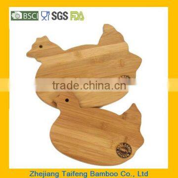 Animal shape bambbo cutting board with your own design