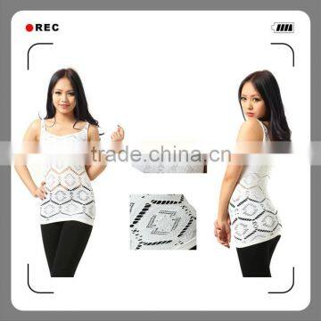 Ladies seamless underwear sexy camisole with mesh